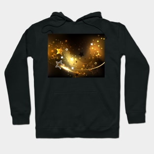 Abstract Background with Golden Stars Hoodie